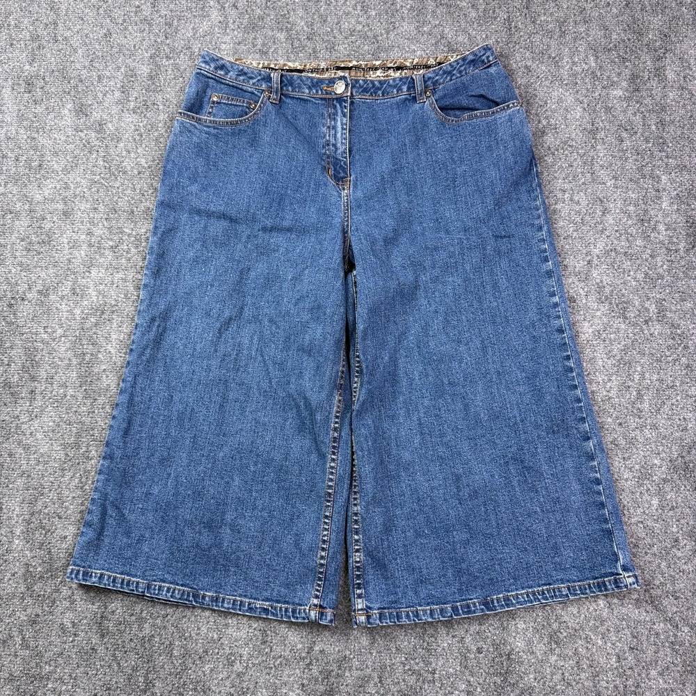 Monterey Bay Women's Gaucho Crop Jeans Petite 16P 19" Inseam Stretch Denim